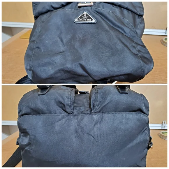 PRADA Black Tessuto Nylon Zainetto Backpack Bag  - Picture 8 of 11